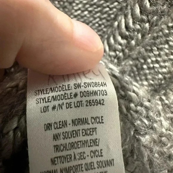 HELMUT LANG wool alpaca blend knit hi low sweater EUC Size Large - Picture 4 of 6